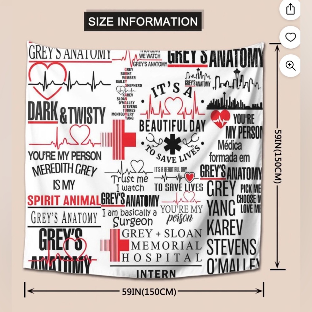 Grey’s Anatomy wall tapestry